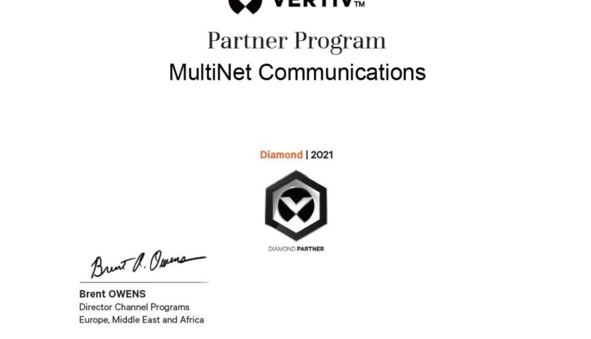 Diamond level - Certificate - Vertiv